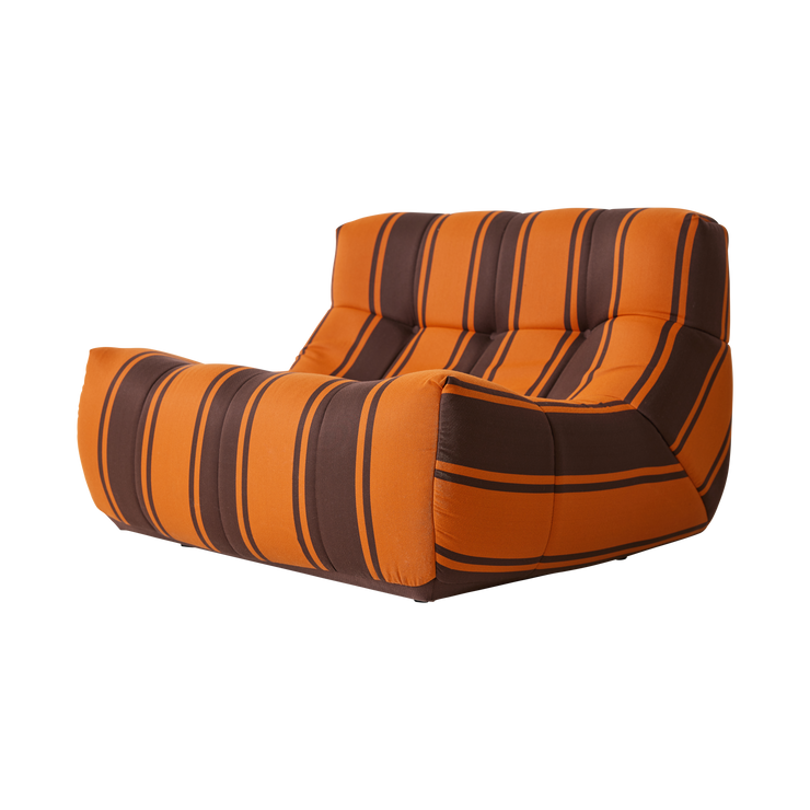 Lenestolen Lazy Lounge Chair fra HK Living i tekstilet Outdoor Retro Striped