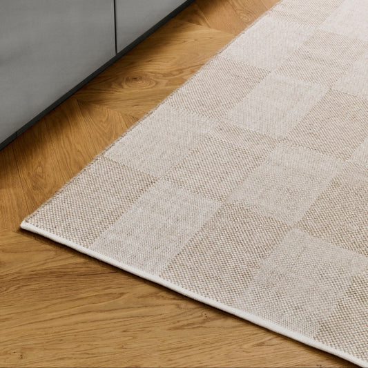 Teppet Check Rug fra Hay i fargen Sand