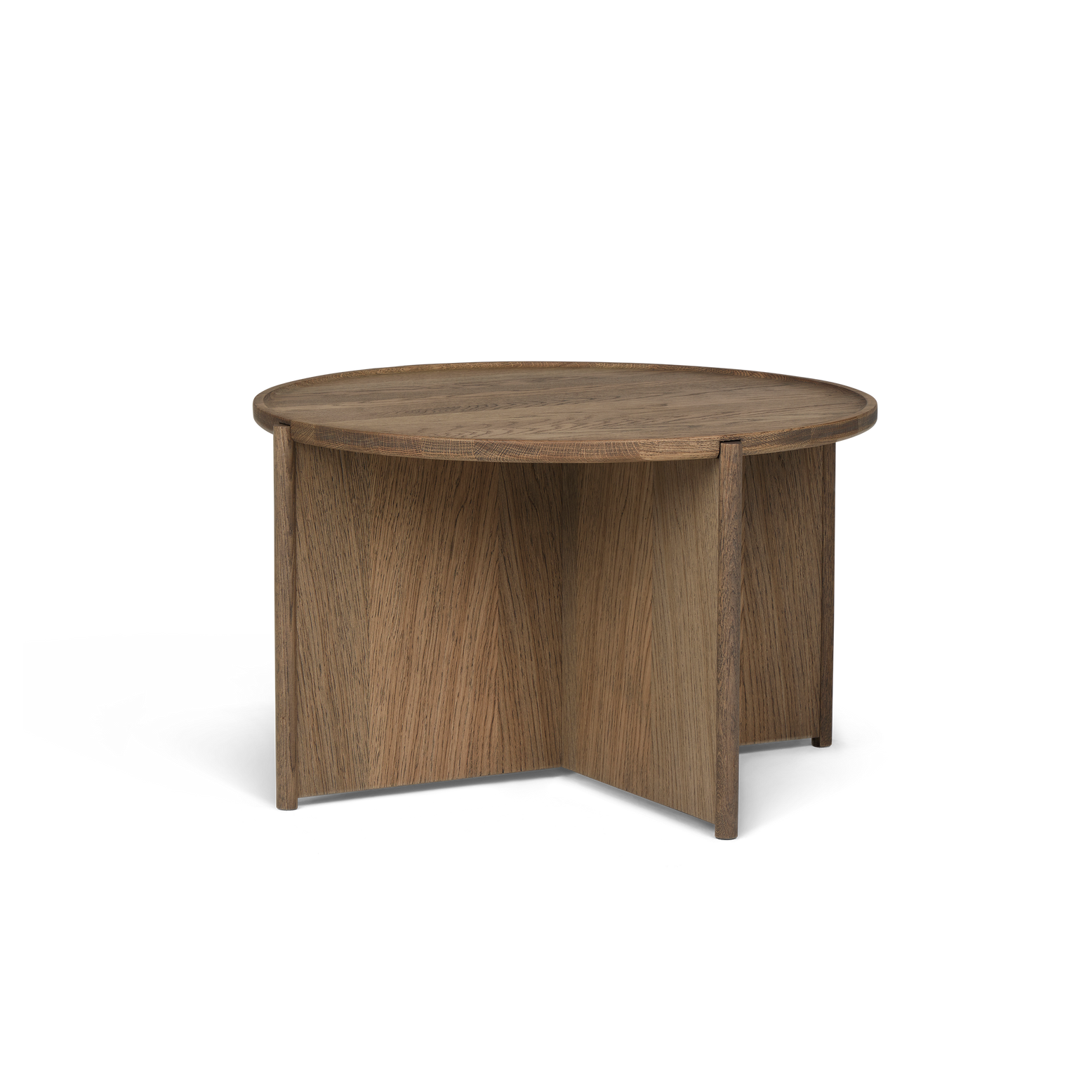 Sofabordet Cling Coffee Table fra Northern i røkt eik, Ø70 cm