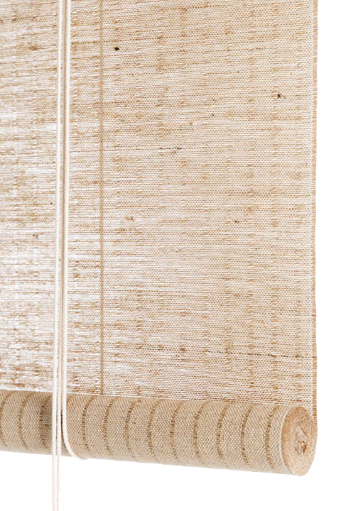 Rullegardin brun plante fra Color&Co i naturfarget jute, med ca 50% lysinnslipp