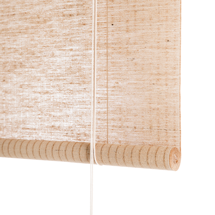 Rullegardin brun plante fra Color&Co i naturfarget jute, med ca 50% lysinnslipp