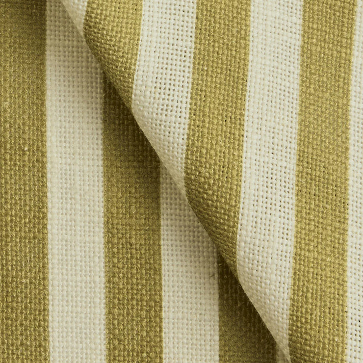 Tekstil i vevd lin med mønster Stripe i fargen olivengrønn/ Olive Green fra Gotain.