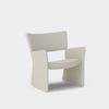 Lenestolen Crown Easy Armchair fra Massproductions i tekstilet Shell 7757/03 fra Romo Ruskin.