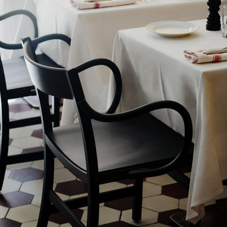Spisestol Waiter XL Armchair, Black Stained Beech.