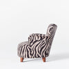 Lenestolen Elias Armchair Zebra fra Dusty Deco, sett fra siden