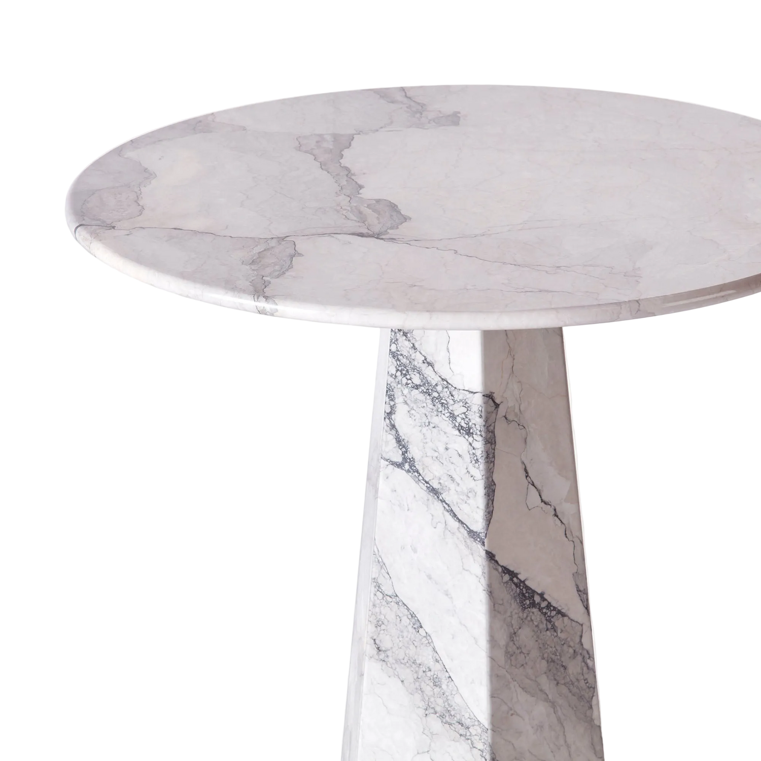Spisebordet Hexagon fra Dusty Deco i gråhvit klassisk marmor (Albanian Grey)