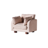 Miles Armchair Boucle Beige fra Dusty Deco.
