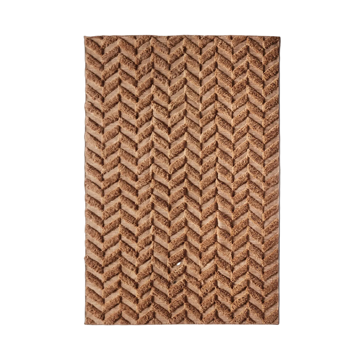 Teppet Herringbone Rug fra Dusty Deco Brown / brunt teppe