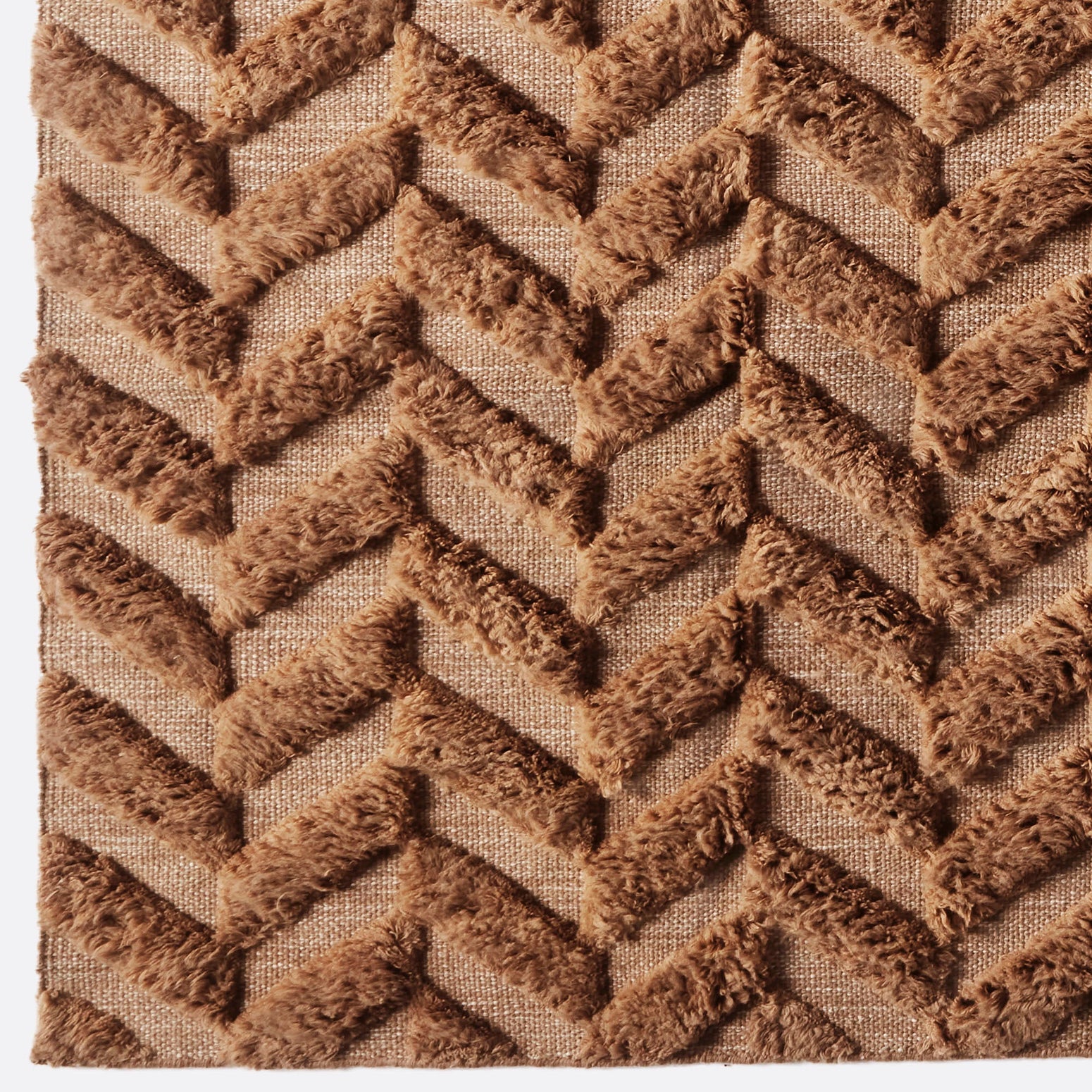 Teppet Herringbone Rug fra Dusty Deco Brown / brunt teppe