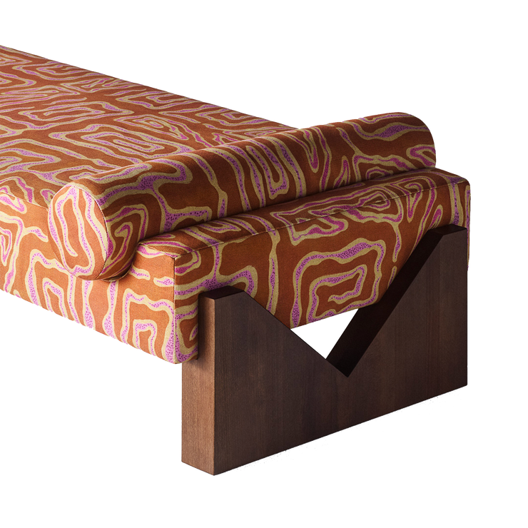 Dagseng V Daybed Beaten Track i Peach / terracotta fra Dusty Deco.