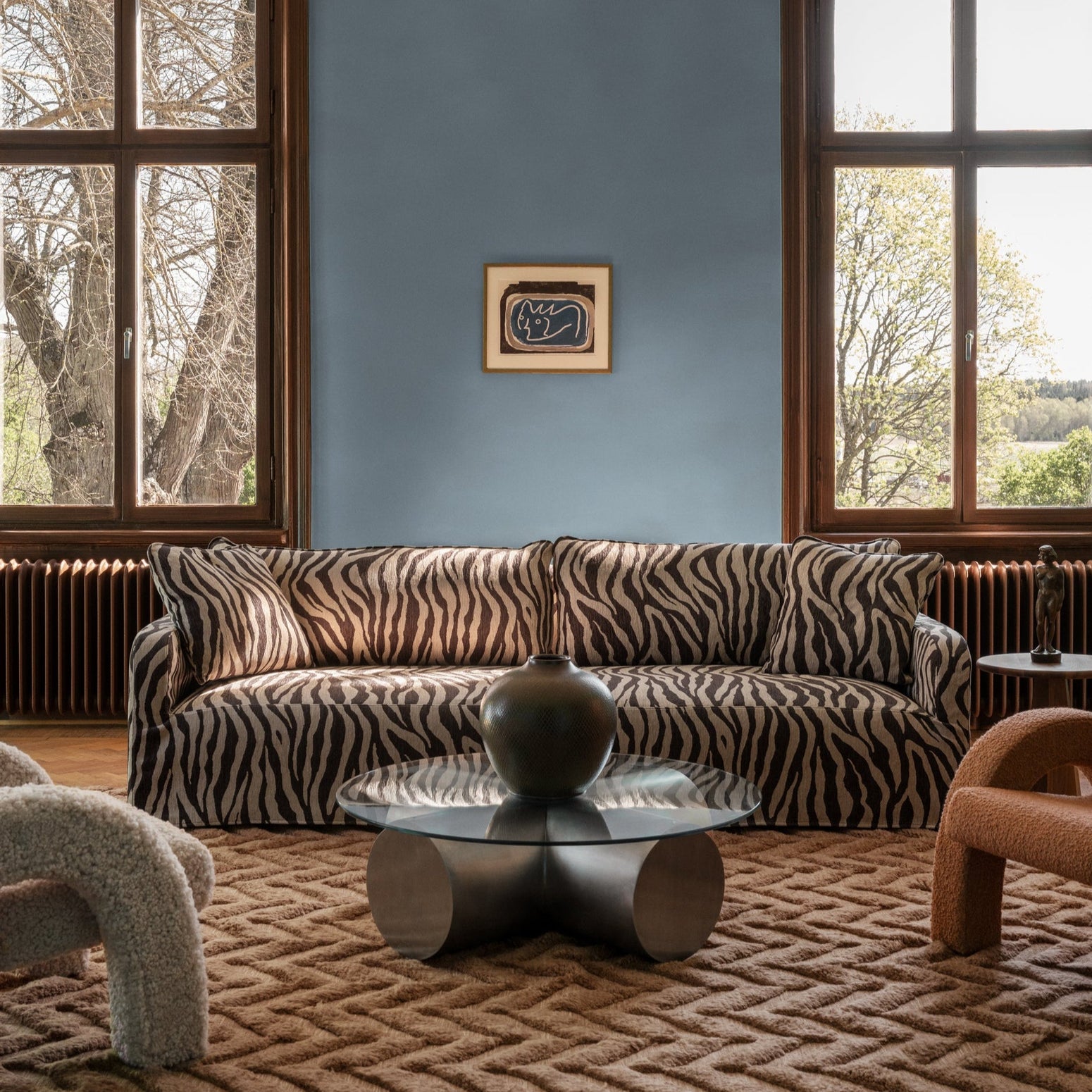 Teppet Herringbone Rug fra Dusty Deco Brown / brunt teppe