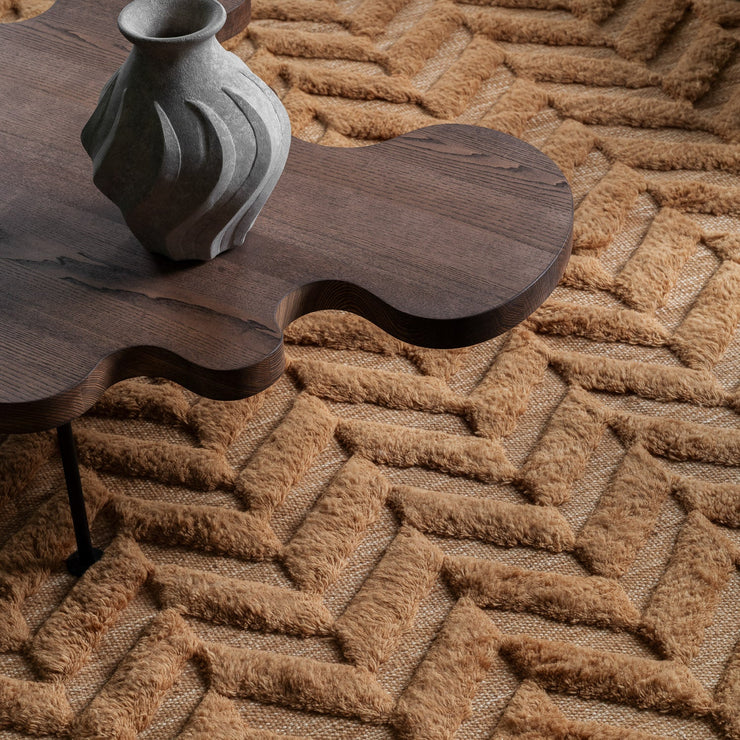 Teppet Herringbone Rug fra Dusty Deco Brown / brunt teppe