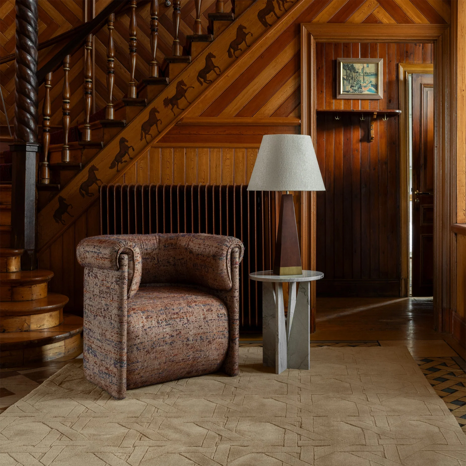 Teppe Manuela Rug fra Dusty Deco i oransje/ Warm Vanilla.