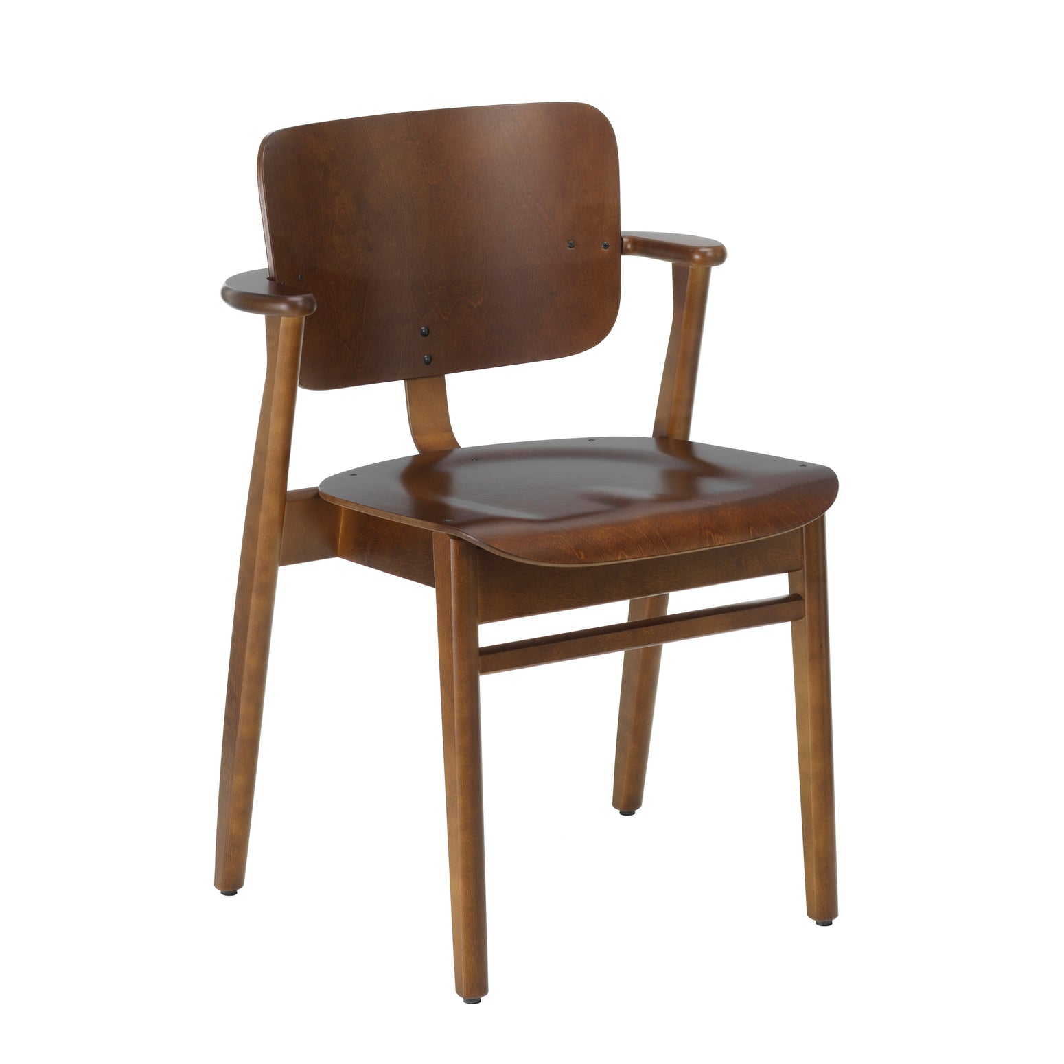 Domus Chair fra Artek i beiset valnøttfarge
