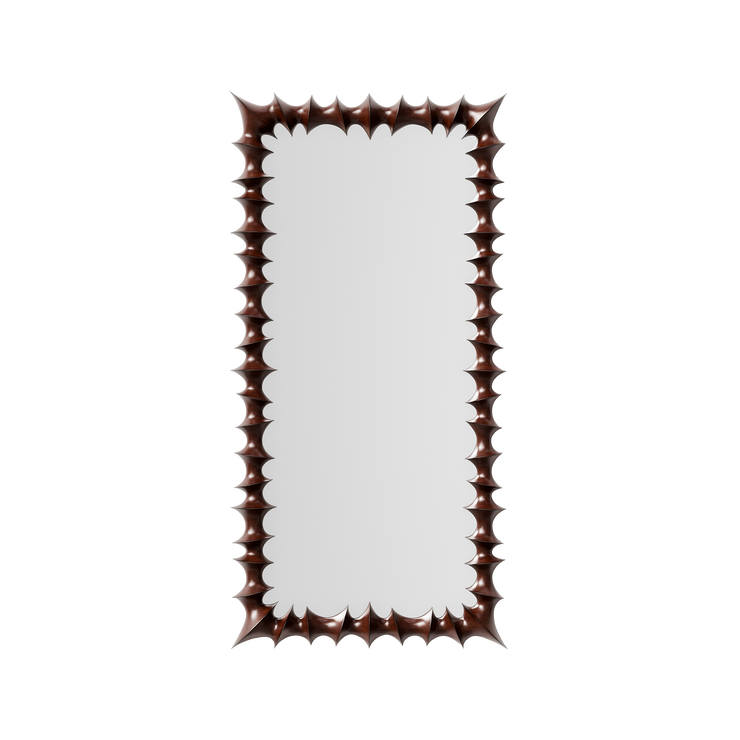 Speil Brutalist Mirror fra Dusty Deco i brunt i stor størrelse, 80x160 cm