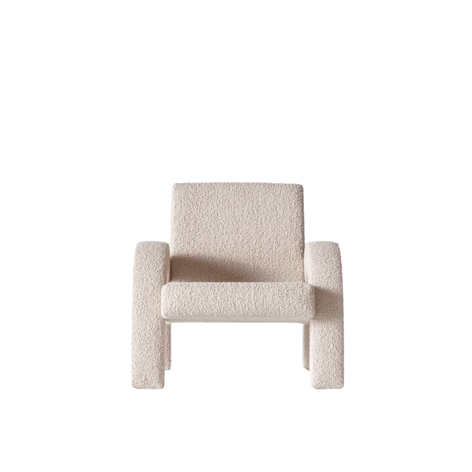 Lenestol Arco small fra Dusty Deco i lys beige bouclé