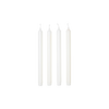 4-pakning med hvite lys: Eco Taper Candle Pure White fra Broste Copenhagen