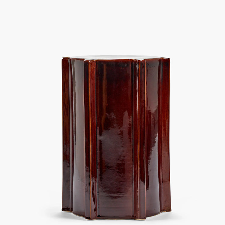 Sidebord Pawn Geometrical fra Serax i mørkebrunt / mørkerødt