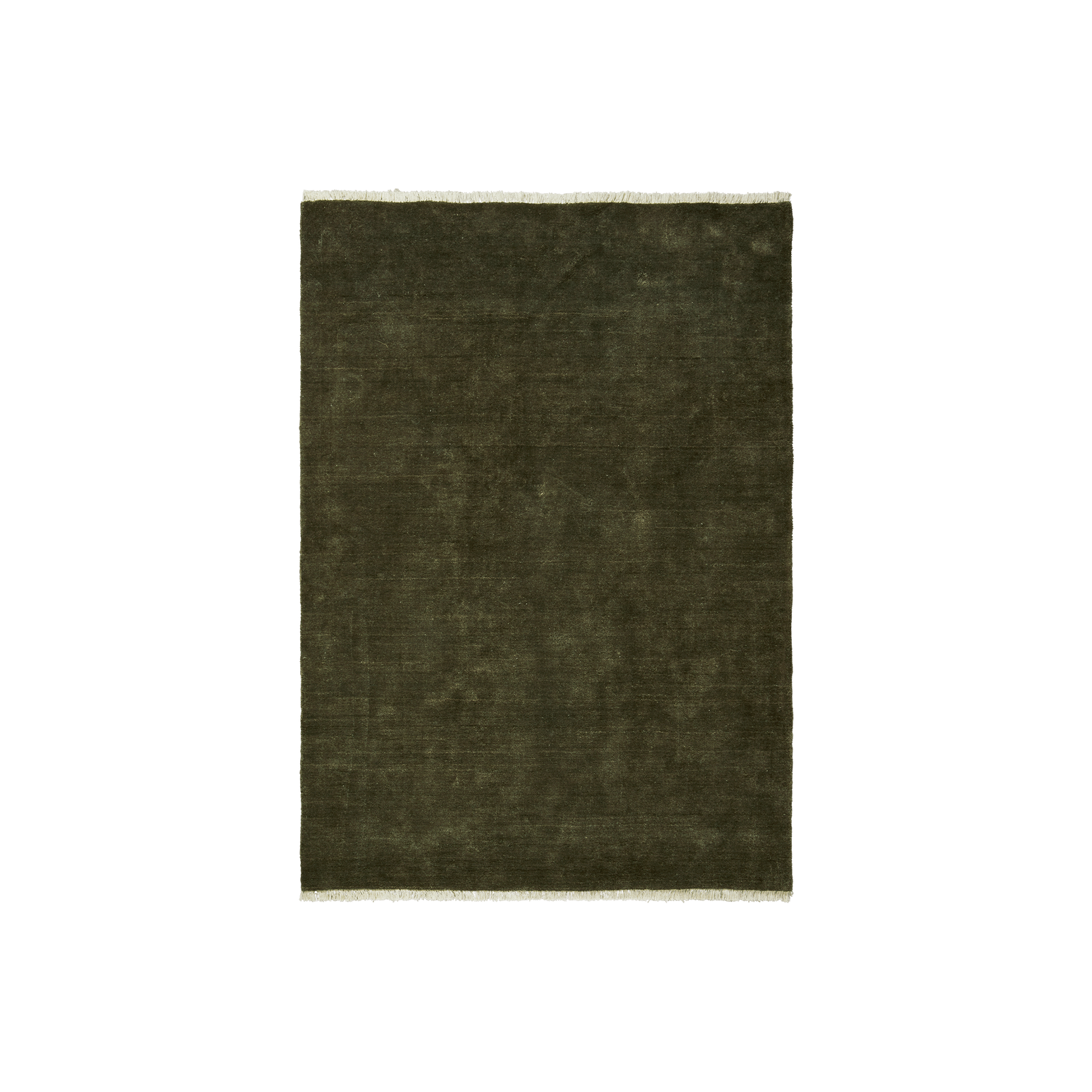 Teppe Firth Jute Rug 170 x 240 cm i fargen mørkegrønn (Dark Olive) fra Ferm Living.