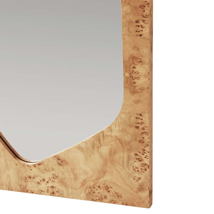 Speil Folia Mirror H135 cm fra Ferm Living i lys burl (Natural Burl).