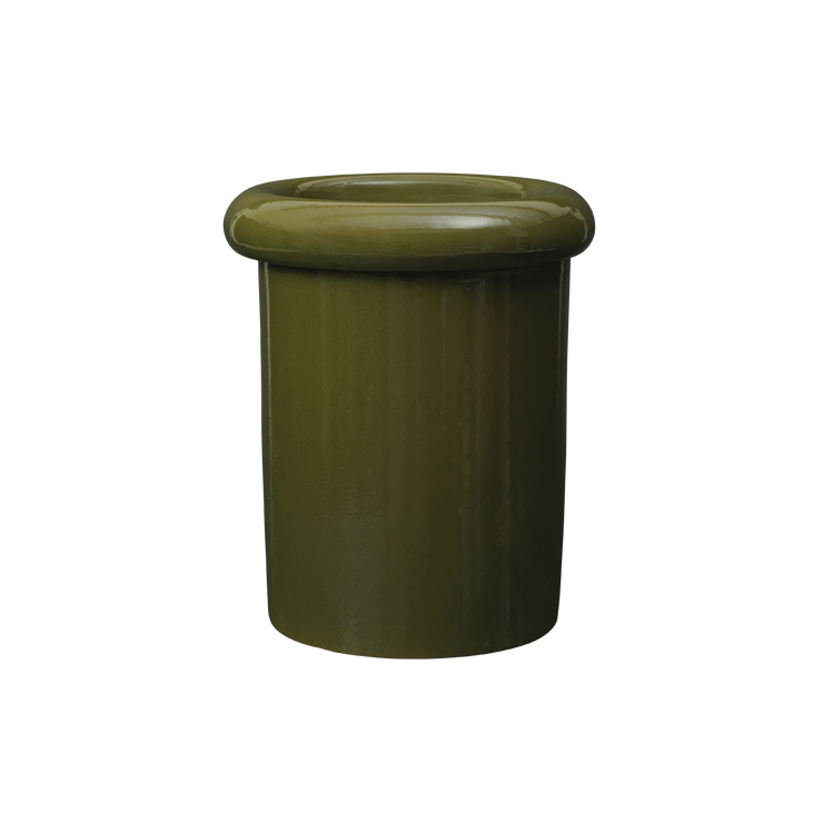 Rollo Pot fra Ferm Living i grønnglasert terrakotta, i liten størrelse