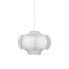 Taklampen Viscontea fra Flos ble designet av Achille og Pier Giacomo Castiglioni i 1960 og er en av deres mest ikoniske lamper. Med sin kokonglignende form er lampen spennende og skulpturell i uttrykket og vil garantere deg et nydelig blikkfang, som avgir et mykt og behagelig lys i rommet. 