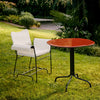 Spisestol Tropique Dining Chair fra Gubi,  svart med tekstil Leslie Limonta 06, med frynser