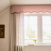 Rosa gardinkappe fra Gotain med terrakottafarget kant / Pink Terracotta