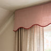 Rosa gardinkappe fra Gotain med terrakottafarget kant / Pink Terracotta