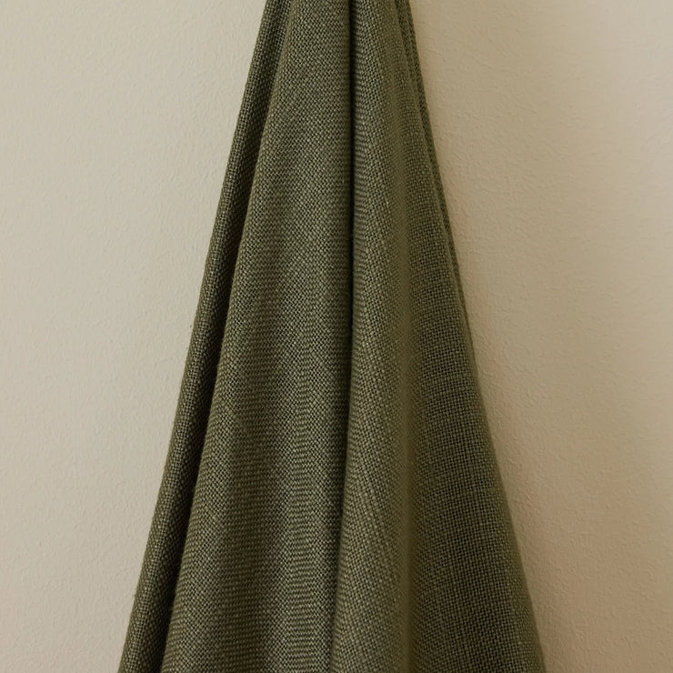 Sengeteppe i vevd lin fra Gotain i fargen khaki/ Khaki