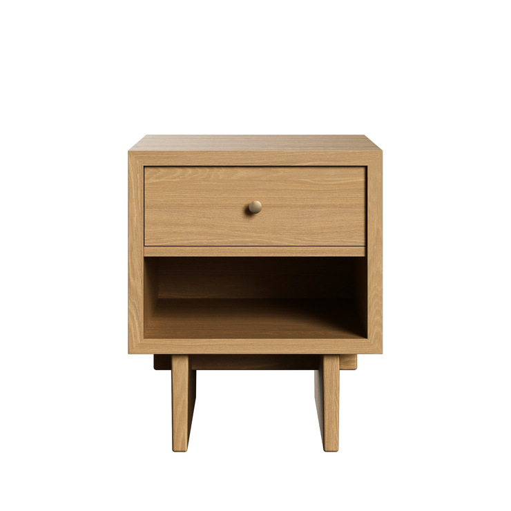 Sidebordet Private Side Table fra Gubi i lys eik.