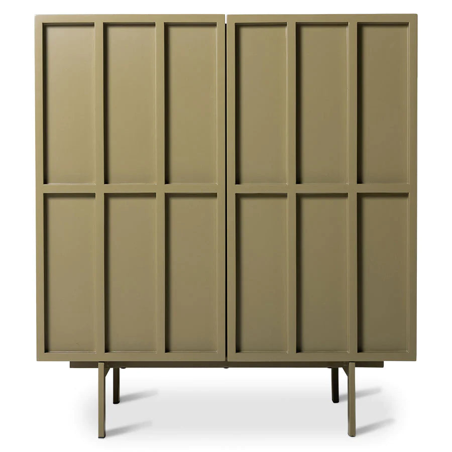 Skapet i fargen Olive Green.