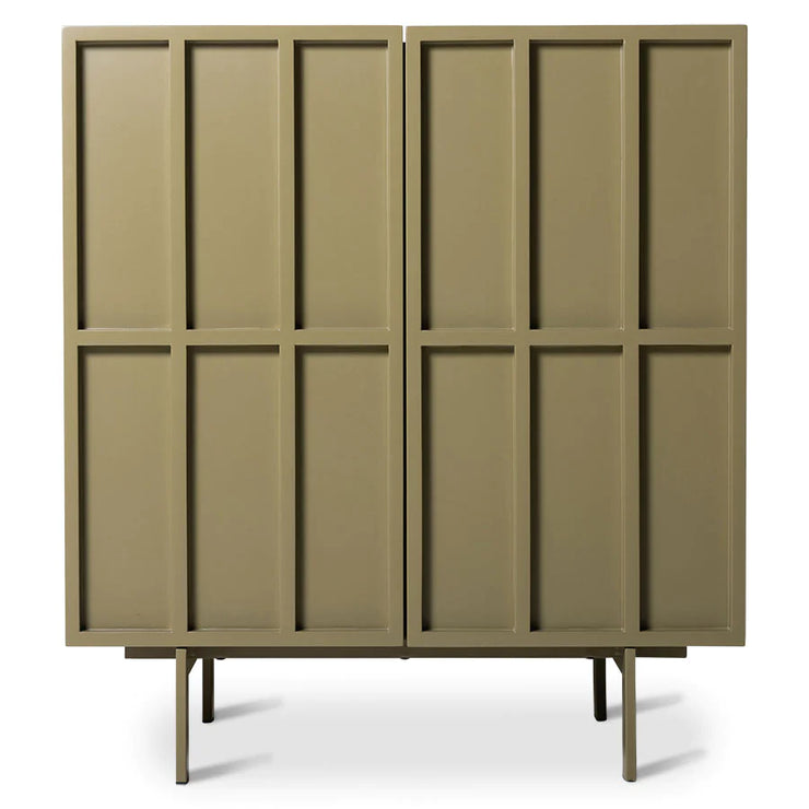 Skapet i fargen Olive Green.