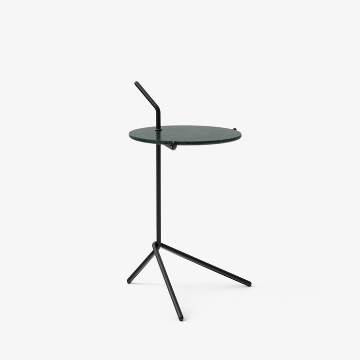 Sidebord Halten fra &tradition med svart understell og Verde Guatemala-marmor