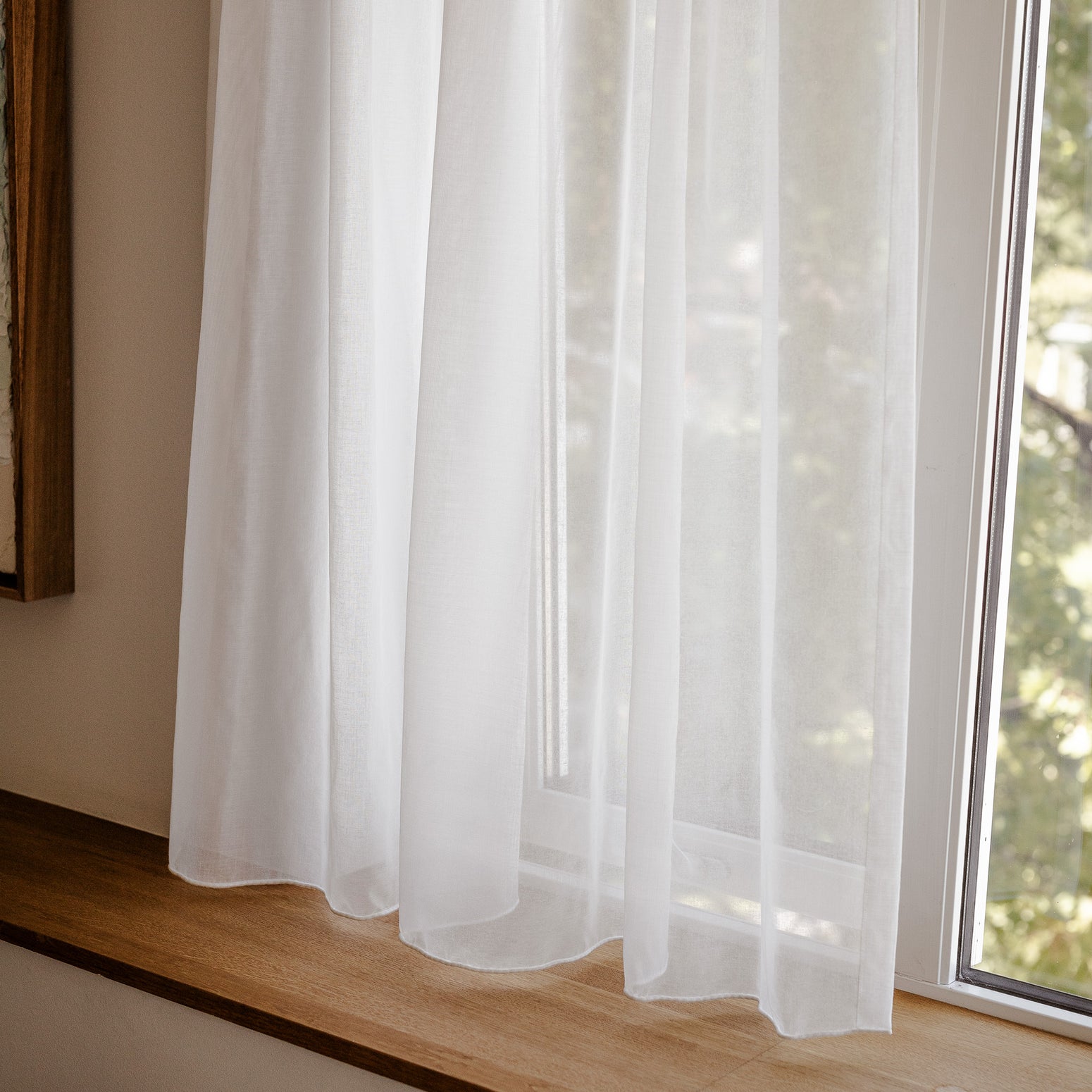 Gardintekstil hotell Flor, farge 01 Hvit