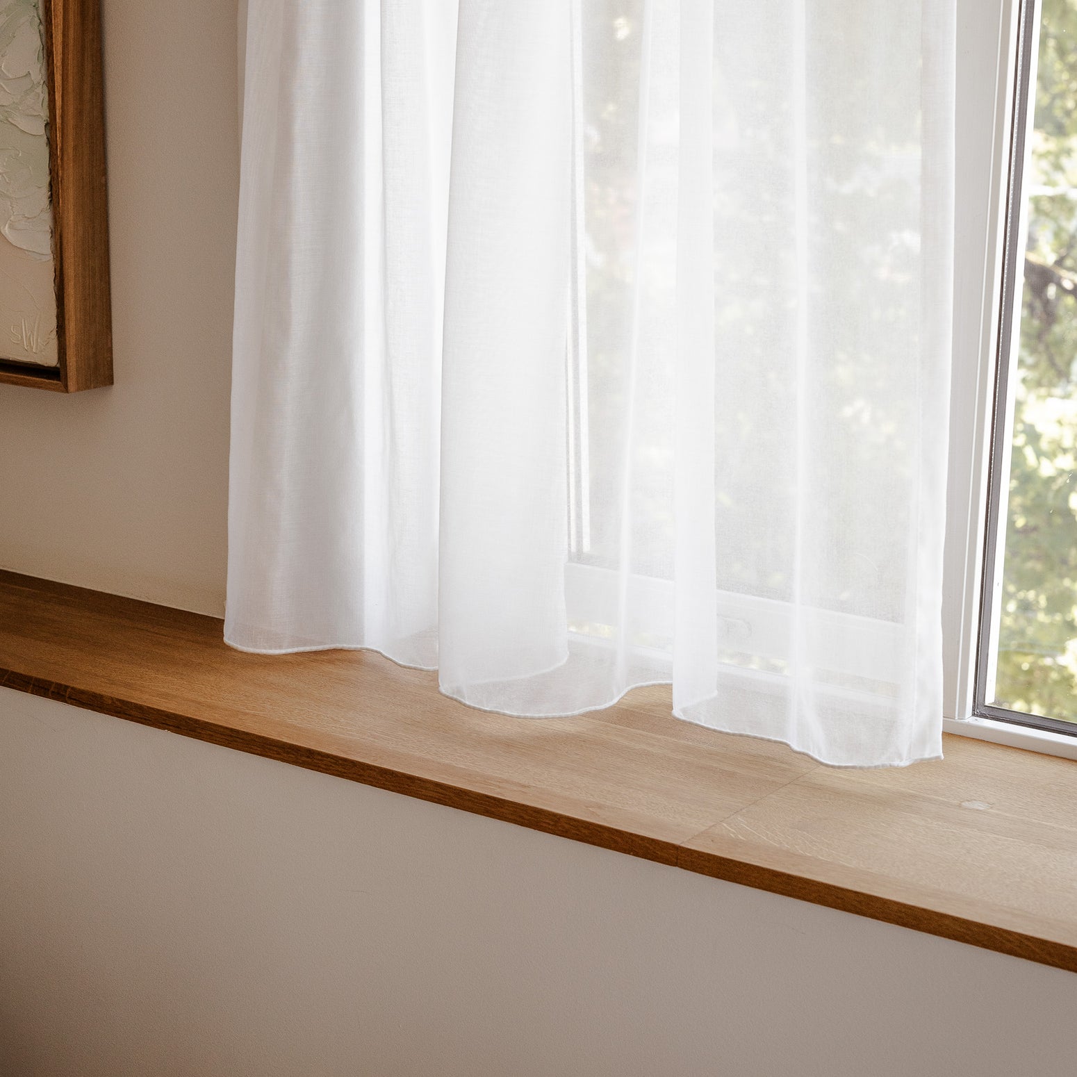 Gardintekstil hotell Flor, farge 01 Hvit