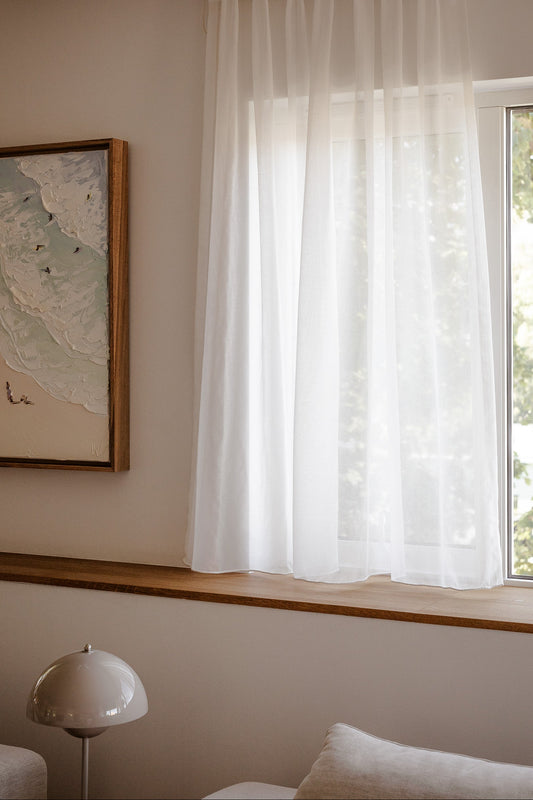 Gardintekstil hotell Flor, farge 01 Hvit