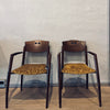 Vi elsker formspråket til disse italienske stolene med armlener fra Objektum Vintage. Disse finnes det kun fire stykker av.