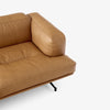 Sofa Inland 3-seter fra &tradition med svarte ben og konjakkfarget skinn Noble Leather Cognac