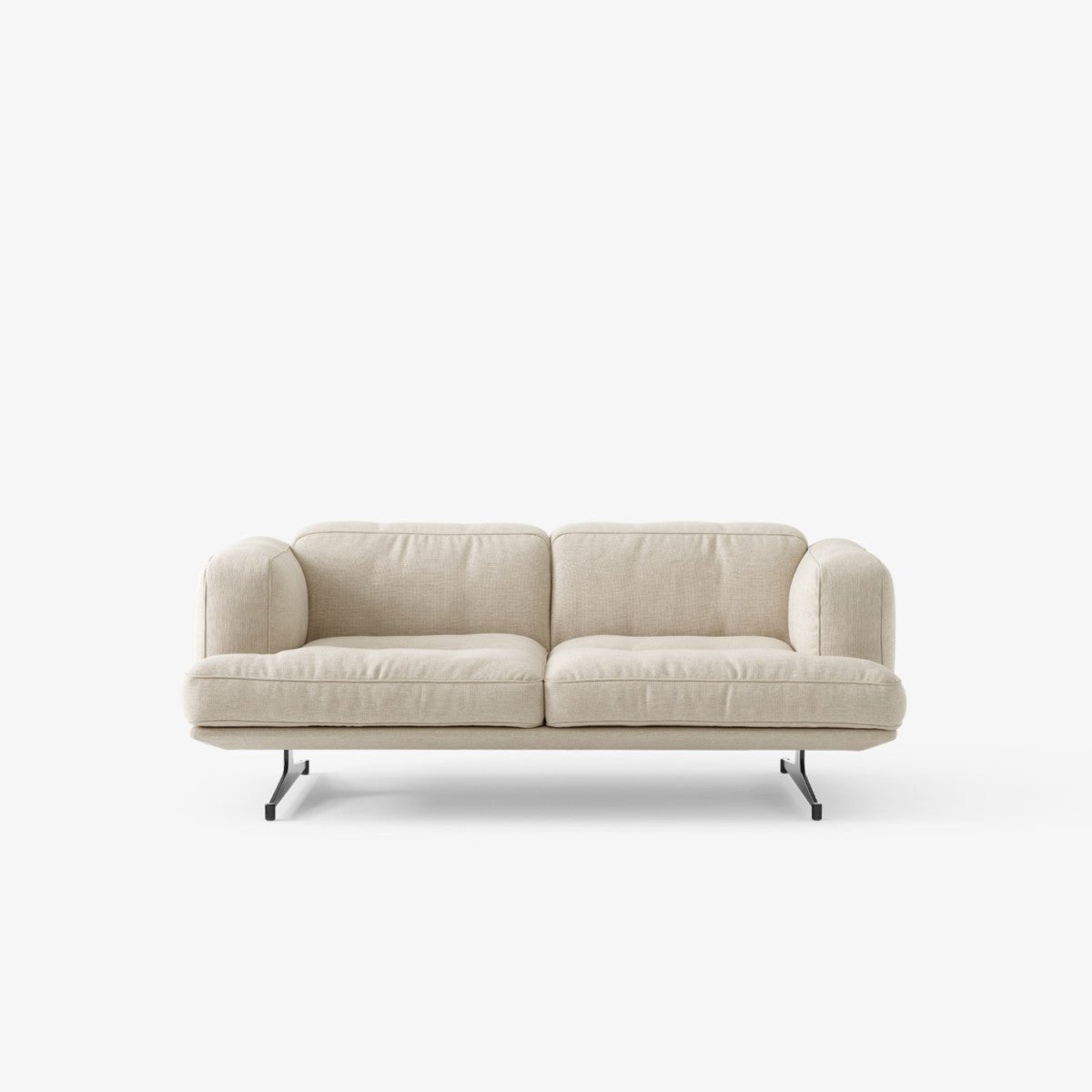 Sofa Inland 2-seter fra &tradition med svarte ben og tekstilet Clay 011 (PG3)
