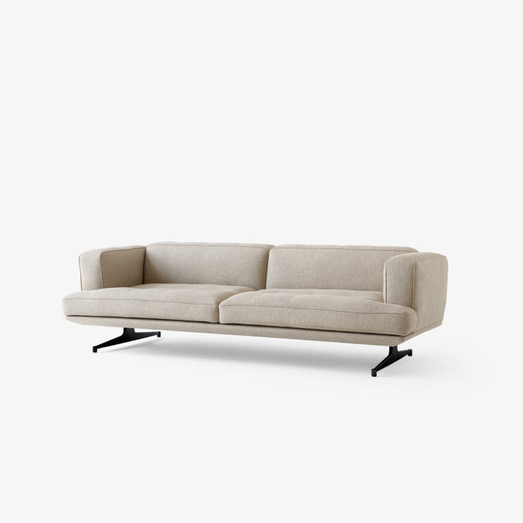 Sofa Inland 3-seter fra &tradition med svarte ben og tekstilet Ecriture 0240 (PG4)