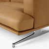 Sofa Inland 3-seter fra &tradition med ben i krom og konjakkfarget skinn Noble Leather Cognac
