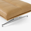 Puff Inland fra &tradition med ben i krom og konjakkfarget skinn Noble Leather Cognac