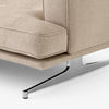 Sofa Inland med sjeselong fra &tradition med ben i krom og tekstilet Ecriture 0240 (PG4)