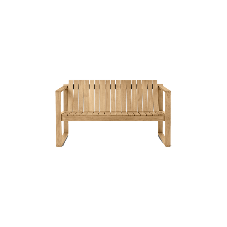 Utesofa BK12 Lounge Sofa i ubehandlet teak fra Carl Hansen & Søn.
