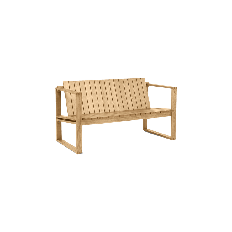 Utesofa BK12 Lounge Sofa i ubehandlet teak fra Carl Hansen & Søn.