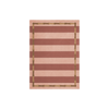 Ullteppet Bamboo Stripe fra Layered designet av Alice Crawley i fargen Terracotta