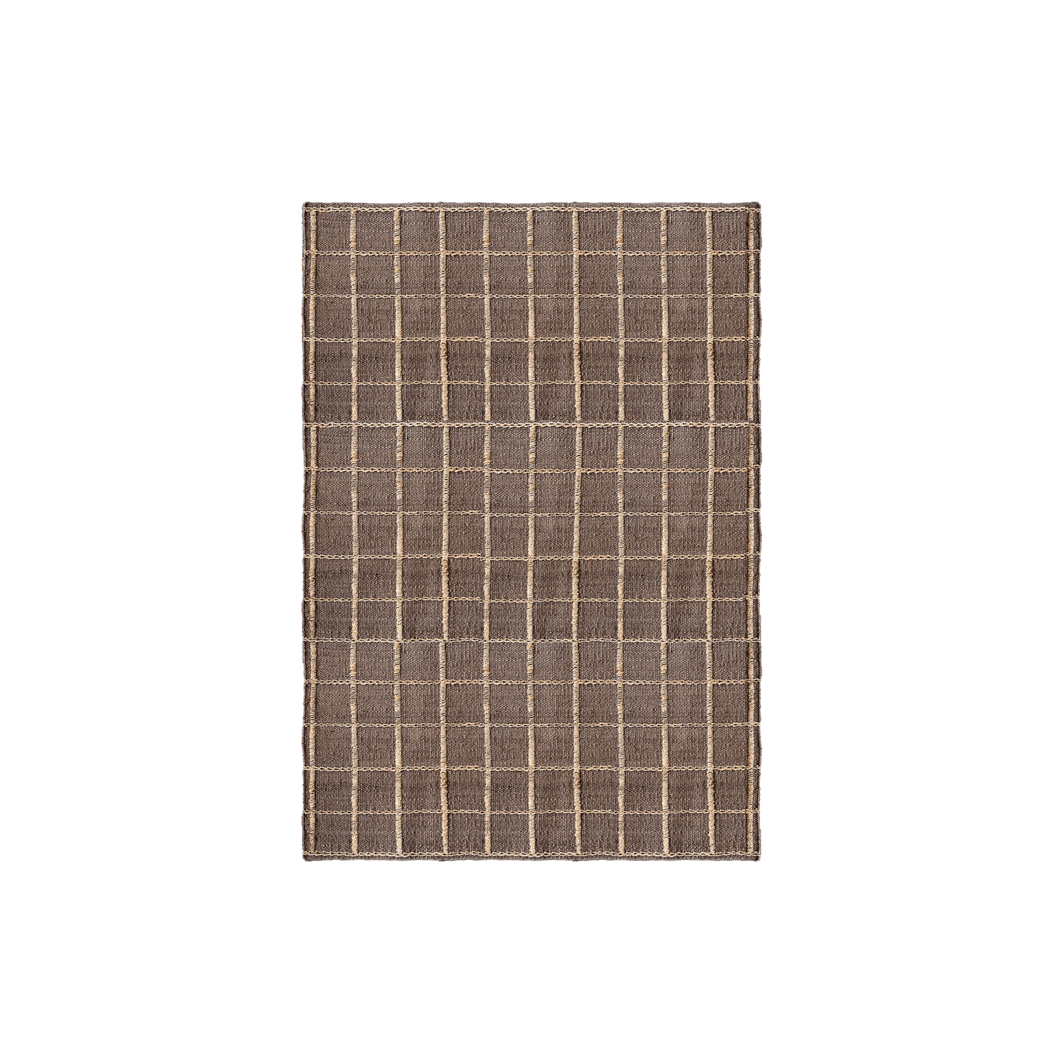 Teppe Strata Braided Jute fra Layered i fargen brun rutemønstret / Brown