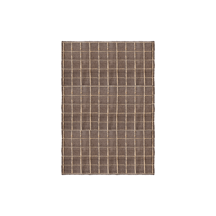 Teppe Strata Braided Jute fra Layered i fargen brun rutemønstret / Brown