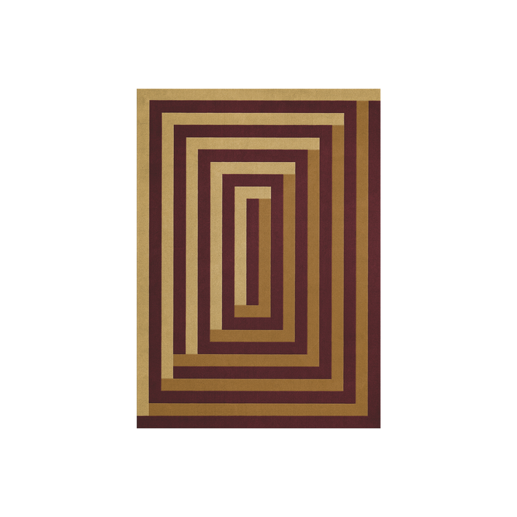 Teppe Labyrinth i beige / brunt (Mulberry Sand) fra Layered.